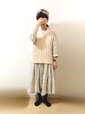 「SO（エスオー）のアイテム（ワンピース/ドレス）」を使った、ratoさん（レディース・154cm）の冬コーディネート