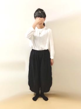 「リンネル（リンネル）のアイテム」を使った、ratoさん（レディース・154cm）の冬コーディネート