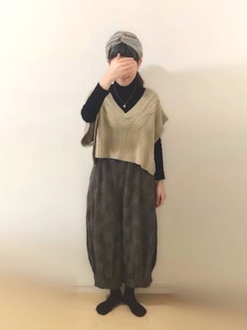 「AS KNOW AS PINKY（アズノゥアズピンキー）のアイテム（チュニック）」を使った、ratoさん（レディース・154cm）の春コーディネート