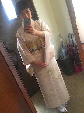 「お宮参り」｜「アイテム（その他）」を使った、UCOさん（レディース・160cm）の春コーディネート