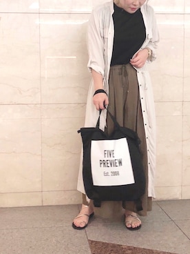 「YECCA VECCA（イェッカヴェッカ）のアイテム（パンツ）」を使った、m a iさん（レディース・156cm）の夏コーディネート