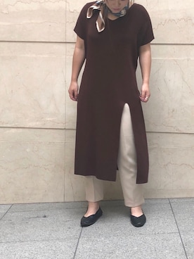 「YECCA VECCA（イェッカヴェッカ）のアイテム（パンツ）」を使った、m a iさん（レディース・156cm）の夏コーディネート