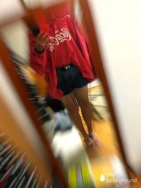 「EGOIST（エゴイスト）のアイテム（デニムパンツ）」を使った、りおさん（レディース・156cm）の春コーディネート