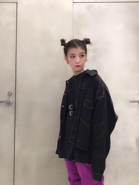「MONKEY TIME（モンキータイム）のアイテム（ブルゾン）」を使った、仲西 未来さん（レディース・152cm）の春コーディネート