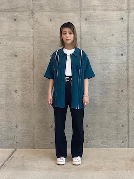 「MONKEY TIME（モンキータイム）のアイテム（アクセサリー）」を使った、仲西 未来さん（レディース・152cm）の夏コーディネート
