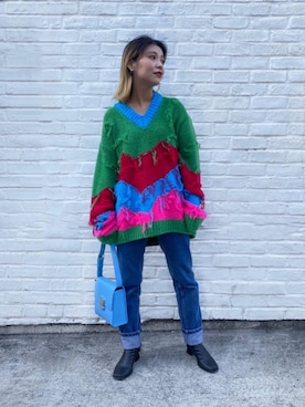 「ANDERSSON BELL（アンダースンベル）のアイテム」を使った、仲西 未来さん（レディース・152cm）の秋コーディネート