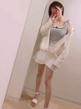 「HERMES（エルメス）のアイテム（シューズ）」を使った、贝小鹿鹿鹿鹿鹿さん（レディース・165cm）の夏コーディネート