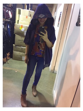 「ROXY（ロキシー）のアイテム（その他アウター）」を使った、dayajianさん（レディース・168cm）の秋コーディネート