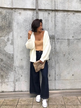 「STELLA McCARTNEY（ステラマッカートニー）のアイテム（ショルダーバッグ）」を使った、又来綾さん（レディース・163cm）の秋コーディネート