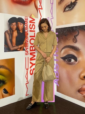 「アイテム（オールインワン・サロペット）」を使った、又来綾さん（レディース・163cm）の冬コーディネート