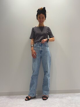「H&M（エイチ・アンド・エム）のアイテム（サンダル）」を使った、y...maiさん（レディース・157cm）の春コーディネート