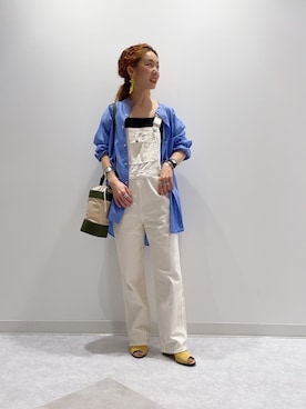 「SOMETHING（サムシング）のアイテム（オールインワン・サロペット）」を使った、y...maiさん（レディース・157cm）の夏コーディネート