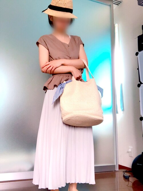 Uniqlo ユニクロ のかごバッグを使った人気ファッションコーディネート Sciaky