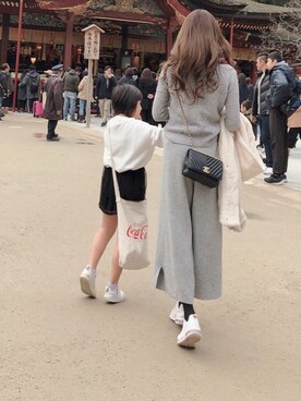 「nina mew（ニーナミュウ）のアイテム（その他アウター）」を使った、kiaさん（レディース・159cm）の冬コーディネート