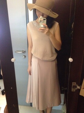 「MERCURYDUO（マーキュリーデュオ）のアイテム（チノパンツ）」を使った、Sundayさん（レディース・166cm）の冬コーディネート