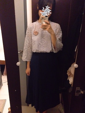 「MERCURYDUO（マーキュリーデュオ）のアイテム（チノパンツ）」を使った、Sundayさん（レディース・166cm）の春コーディネート