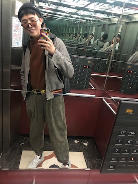 「COMMON PROJECTS（コモンプロジェクト）のアイテム（フォーマルスーツ/小物）」を使った、Hi Kinoさん（メンズ・178cm）の冬コーディネート