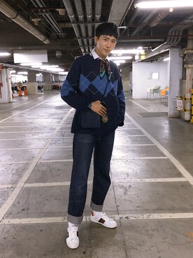 「PAZZO（パッゾ）のアイテム」を使った、Hi Kinoさん（メンズ・178cm）の春コーディネート