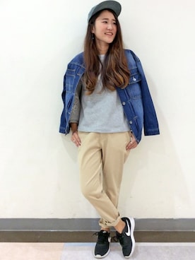 「LBC（エルビーシー）のアイテム（ブルゾン）」を使った、HARUさん（レディース・156cm）の冬コーディネート