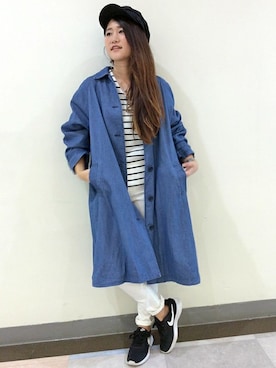 「LBC（エルビーシー）のアイテム（デニムジャケット）」を使った、HARUさん（レディース・156cm）の春コーディネート