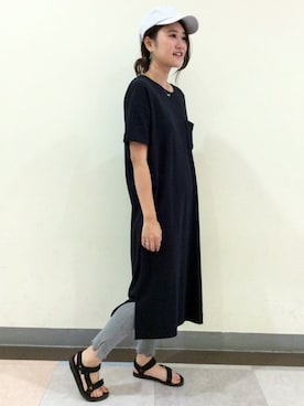 「LBC（エルビーシー）のアイテム（帽子）」を使った、HARUさん（レディース・156cm）の夏コーディネート