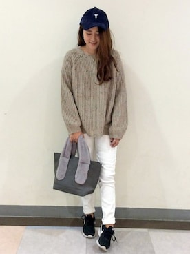 「LBC（エルビーシー）のアイテム（帽子）」を使った、HARUさん（レディース・156cm）の秋コーディネート