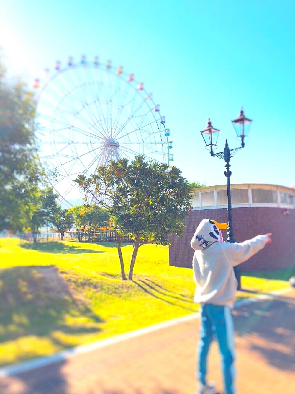 「A BATHING APEのPANDA FULL ZIP HOODIE M（パーカー、ホワイト系）」を使った、kainike0802さん（メンズ・160cm）の春コーディネートの1枚目の写真