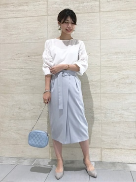 「アイテム（アクセサリー、グリーン系）」を使った、yukimiさん（レディース・160cm）の夏コーディネート