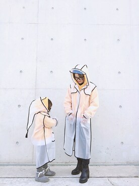 「no brand（ノーブランド）のアイテム（その他アウター）」を使った、娃娃不恋さん（キッズ・100cm）の冬コーディネート