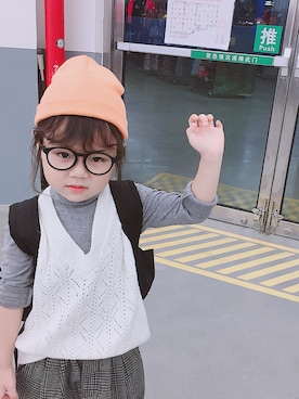 「休闲」｜娃娃不恋さん（キッズ・110cm）の夏コーディネート