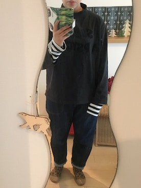 「カンガルーポケット」｜かえでんさん（レディース・156cm）の冬コーディネート
