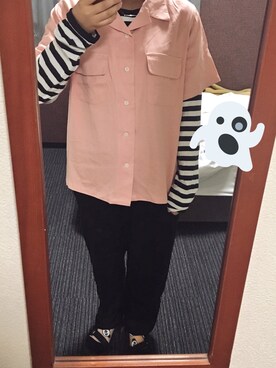 「RNA」｜「アイテム（スラックス）」を使った、かえでんさん（レディース・156cm）の春コーディネート