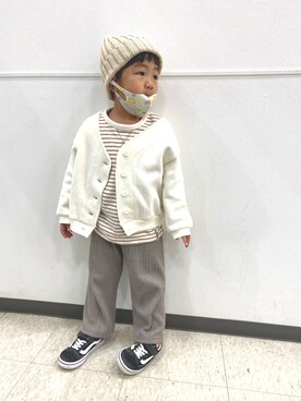 「SEVENDAYS=SUNDAY（セブンデイズサンデイ）のアイテム（ジャケット/アウター）」を使った、Aさん（キッズ・100cm）の冬コーディネート