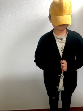 「柄Tシャツ」｜「アイテム（その他アウター）」を使った、ぢゅんさん（キッズ・132cm）の春コーディネート