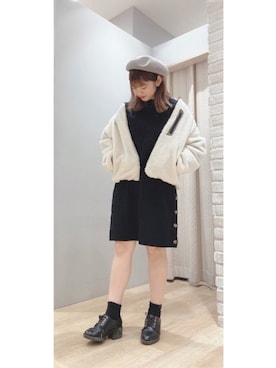 「リバーシブル」｜「アイテム（ワンピース/ドレス）」を使った、ゆりっぺさん（レディース・157cm）の秋コーディネート