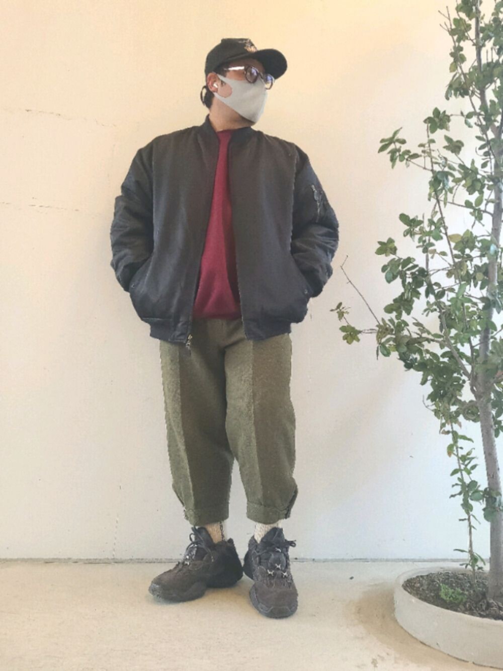 「おしゃれさんと繋がりたい、今日のコーデ、シンプル、大人コーデ、大人カジュアル、古着、古着MIX、古着好きな人と繋がりたい」｜「CA4LAのアイテム（キャップ、ブラック系）」を使った、KENTAROさん（メンズ・168cm）の冬コーディネートの1枚目の写真