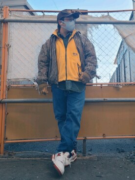 「Eddie Bauer（エディーバウアー）のアイテム（スウェット）」を使った、KENTAROさん（メンズ・168cm）の冬コーディネート