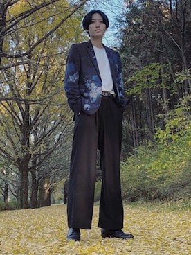 「アイテム（フォーマルスーツ/小物）」を使った、Nobuさん（メンズ・173cm・20代）の秋コーディネート