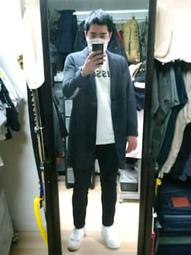 「UNDERCOVER（アンダーカバー）のアイテム（その他アウター）」を使った、高さん（メンズ・176cm）の春コーディネート