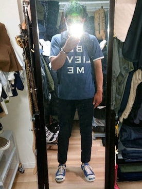 「STUDIOUS（ステュディオス）のアイテム（チノパンツ）」を使った、高さん（メンズ・176cm）の夏コーディネート