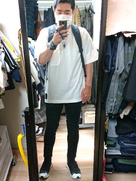 「STUDIOUS（ステュディオス）のアイテム（チノパンツ）」を使った、高さん（メンズ・176cm）の夏コーディネート