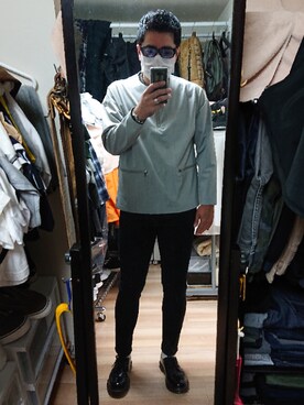 「STUDIOUS（ステュディオス）のアイテム（その他トップス）」を使った、高さん（メンズ・176cm）の秋コーディネート