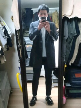 「UNDERCOVER（アンダーカバー）のアイテム（その他アウター）」を使った、高さん（メンズ・176cm）の春コーディネート