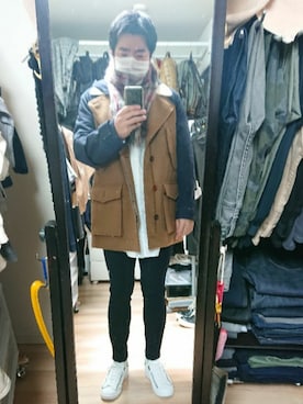 「UNDERCOVER（アンダーカバー）のアイテム（その他アウター）」を使った、高さん（メンズ・176cm）の冬コーディネート