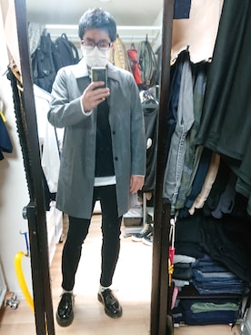 「STUDIOUS（ステュディオス）のアイテム（チノパンツ）」を使った、高さん（メンズ・176cm）の春コーディネート