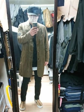 「UNDERCOVER（アンダーカバー）のアイテム（その他アウター）」を使った、高さん（メンズ・176cm）の春コーディネート