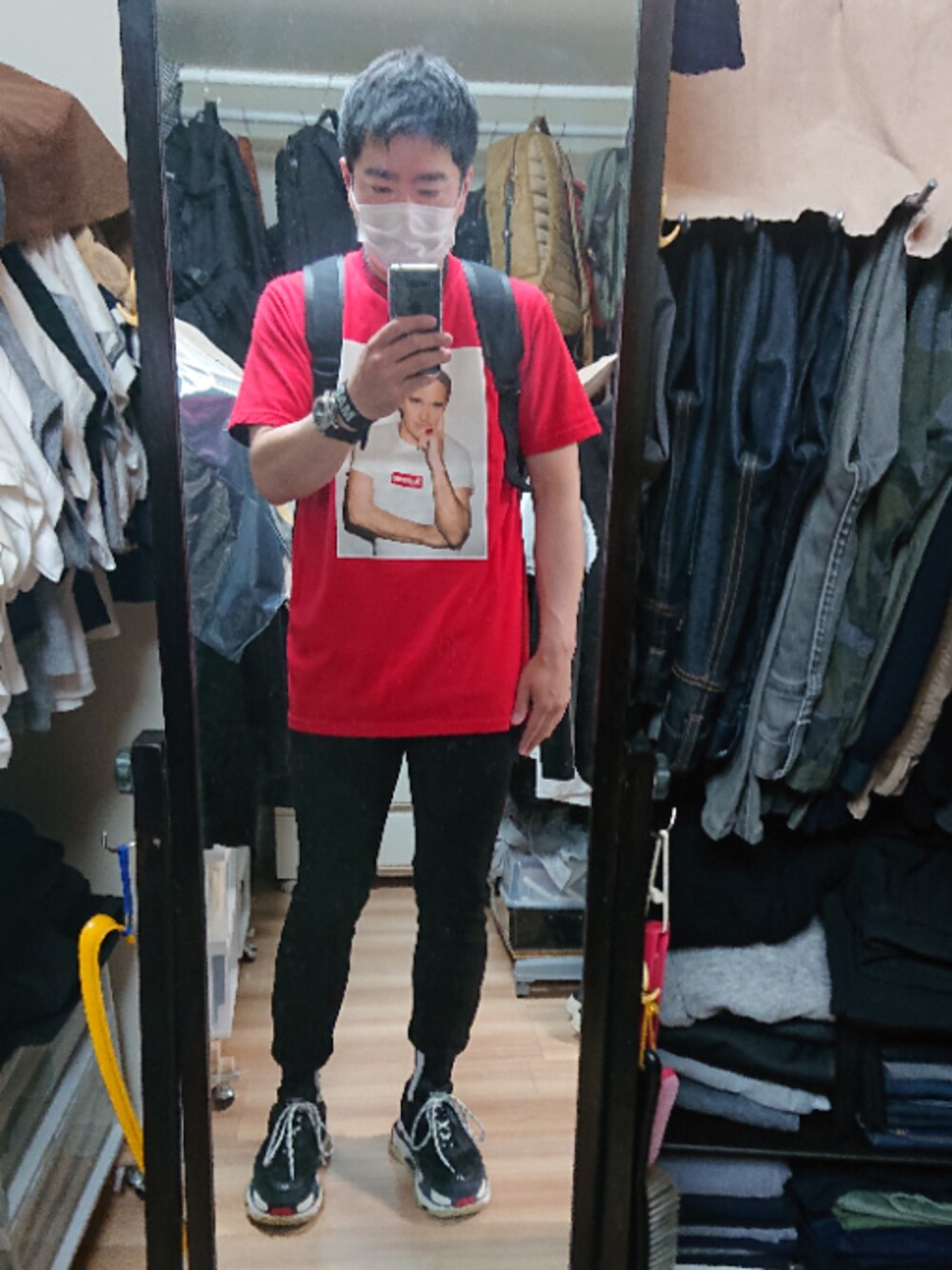 「Wendys&foot the coacherのアイテム（ベルト、ゴールド系）」を使った、高さん（メンズ・176cm）の春コーディネートの1枚目の写真