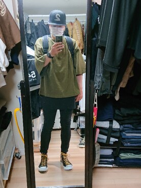 「2 class.ics（トゥークラスドットイクス）のアイテム（帽子）」を使った、高さん（メンズ・176cm）の夏コーディネート