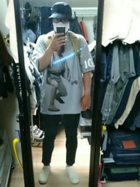 「EDIFICE（エディフィス）のアイテム（チノパンツ）」を使った、高さん（メンズ・176cm）の夏コーディネート