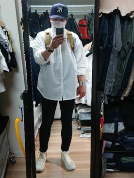 「アイテム（バングル/リストバンド）」を使った、高さん（メンズ・176cm）の春コーディネート